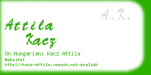 attila kacz business card